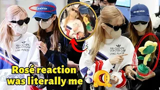 Lisa's surprise appearance at the airport was for this occasion! Rosé can’t stop laughing🤣