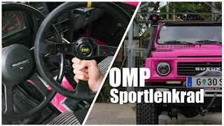 Sportlenkrad im Suzuki Samurai | OMP Lenkrad verbauen | Sport steering wheel | Lenkradnabe + Lenkrad