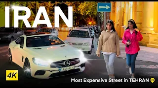 IRAN Nightlife 🇮🇷 🤑The most EXPENSIVE street in TEHRAN 🤑