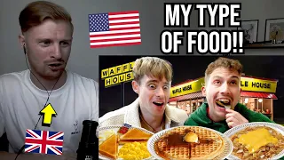 Reaction To Brits try Waffle House for the first time!