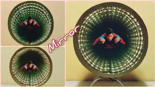 Cara membuat Lampu hias 3D efek ilusi Cermin, Paralon PVC || Infinity Mirror