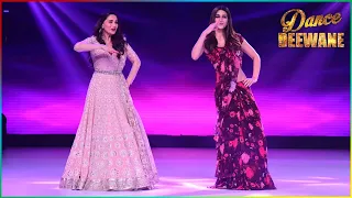 VIDEO! Madhuri Dixit Or Kriti Sanon Ne Kiya 'Bina Payal Ke Hi Baje Ghungroo' Gaane Par Dance