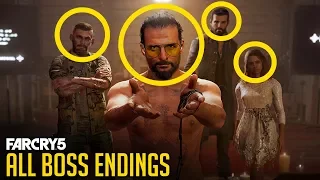 Far Cry 5 - All Boss Ending Scenes (Good and Bad Endings) CUTSCENE ONLY