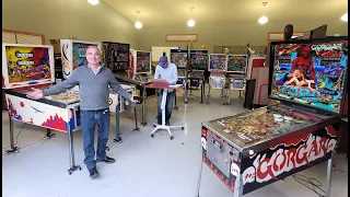 Setting up 10 Pinball Machines for Auction on May 11/2024