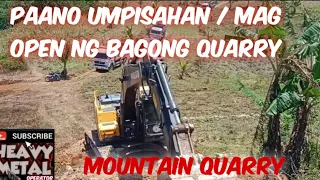 Paano mag open ng bagong QUARRY , backhoe tutorial, excavator on quarry