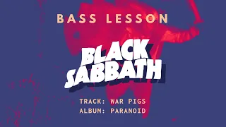 Bass Lesson w/ TAB // BLACK SABBATH - War Pigs // Play Like Geezer Butler