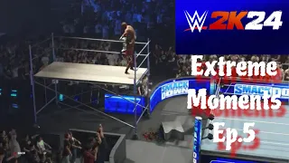 WWE 2K24 Extreme Moments Ep.5 (Featuring Modded Scaffold & Steel Steps)