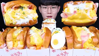 ENG SUB) ASMR EGG DROP SANDWICH EATING SOUNDS MUKBANG 샌드위치 토스트 먹방ASMR MUKBANG
