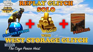 REPLAY GLITCH SOLO PANTHER STATUE WITH WEST STORAGE DOOR GLITCH - GTA ONLINE CAYO PERICO HEIST