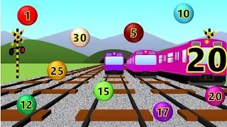 Learn how to Count from 1 to 30 with Colorful Trains