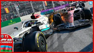 F1 2022 CARREIRA - GP DO AZERBAIJÃO #15 EU TIVE SEGUNDOS PARA DECIDIR E TORCER! (Português-BR)