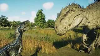 Indominus Rex & Velociraptors Communicating - Jurassic World - JWE2