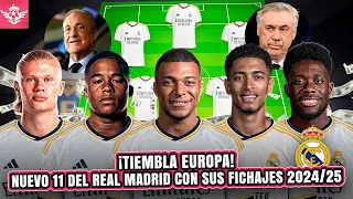 El Increíble 11 del REAL MADRID con MBAPPE, Davies, Haaland y los FICHAJES para la Temporada 2024/25