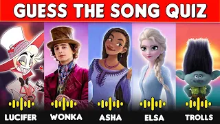 Guess The Movie Song By Character | Hazbin Hotel, Wonka, Wish and More Movie Song Quiz