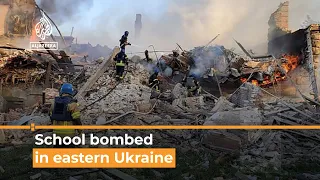 School bombed in eastern Ukraine, dozens feared dead I AJ #shorts