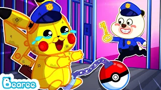 Police Officer Bearee Rescue Pikachu | Kids Playing Professions | Policeman Keeps Everyone Safe 👮‍♂️