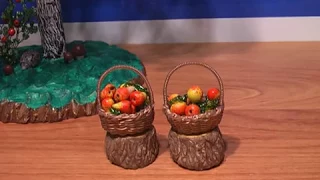 Плетение миниатюрной корзинки. // Часть 2/2. //  Weaving a miniature basket.