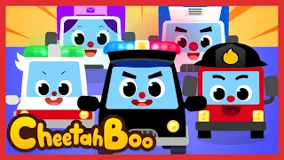 🚓🚑 Let's go Car songs compilation 🚚🚁💨💨 | Vroom Vroom Cars song | Kids song | Rescue #cheetahboo