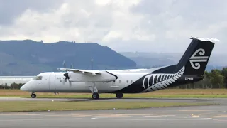 Air New Zealand Dash 8-300 Start-up at Rotorua Airport NZRO (ZK-NEB)