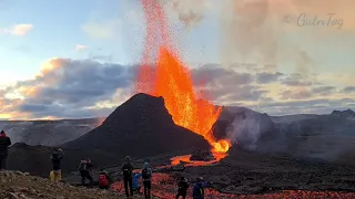 Fagradalsfjall Volcano, Iceland 🌋 Lava jets, panoramic view 11.05.2021