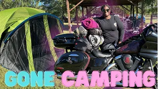 MY FIRST MOTORCYCLE CAMPING TRIP!!! | Kawasaki Vaquero | Southern Fall Ride