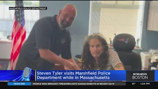 Steven Tyler visits Marshfield police