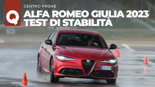 Alfa Romeo Giulia (2023): la prova di stabilità