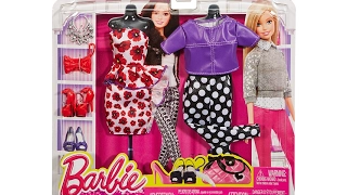 Одежда для куклы Барби. Распаковка.  clothes for Barbie Doll, Barbie Fashion 2-Pack - Power Prints