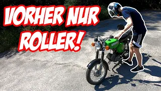 Er FÄHRT zum ERSTEN MAL SIMSON | Wie klappt es? | Simson S51 | Hartriders