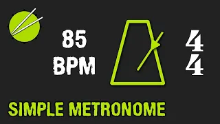 85BPM (4/4) Visual Metronome / Click Track - Beginner Drums