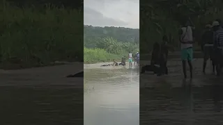 Road block due to Heavy rain