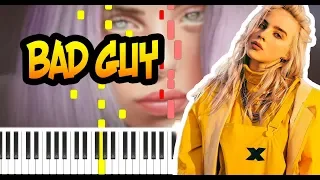 Billie Eilish - Bad Guy - На Пианино - Караоке