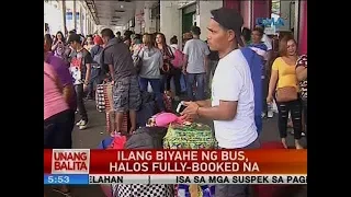 UB: Ilang biyahe ng bus, halos fully-booked na