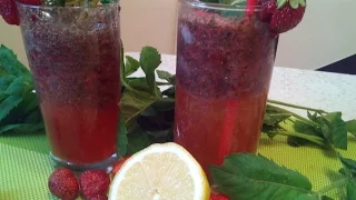Клубничный мохито безалкогольный 2 вкуса / Strawberry Mojito non-alcoholic 2 taste