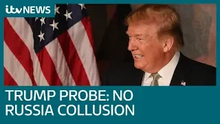 Mueller report finds no evidence Trump colluded with Russia | ITV News