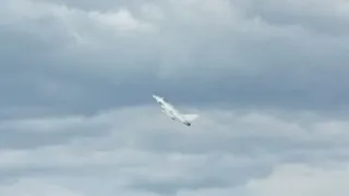 A400M, A320, Merlin and 3 Typhoons, including a performance take off, all departing Prestwick.