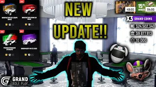 New Cars, Events, UI and Much MORE!! | Birthday Update in Grand RP!!