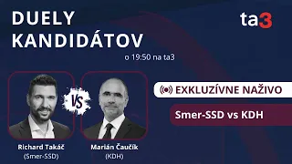 Duely kandidátov: Richard Takáč (Smer-SSD) vs Marián Čaučík (KDH)