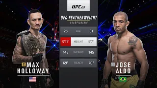 Max Holloway vs Jose Aldo Full Fight Full HD