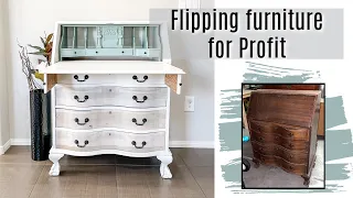 FB Marketplace Furniture Flip // Modern Farmhouse Style Furniture Makeover // Vintage Desk Makeover