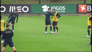 Cristiano Ronaldo vs Joao Cancelo Fight Today During Portugal Team Training