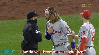 Bryce Harper gets ejected after telling ump to be a professional, a breakdown