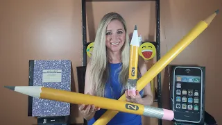 Amazing DIY Giant Pencil for LESS Than $3 (FREE PATTERN)