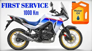 HONDA XL750 TRANSALP - First Service at 1000 Km - How to make the Oil Change