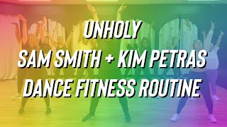 Unholy (with tutorial) - Sam Smith + Kim Petras - Dance Fitness - Turn Up - Zumba  - Easy TikTok