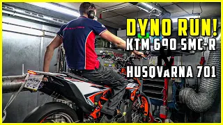 How much horsepower does it have? 🤔 - DYNORUN KTM 690 SMC-R and Husqvarna 701