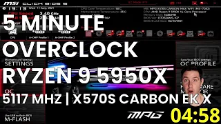 5 Minute Overclock: Ryzen 9 5950X to 5117 MHz