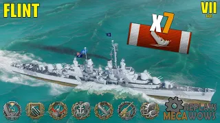 Flint 7 Kills & 200k Damage | World of Warships Gameplay