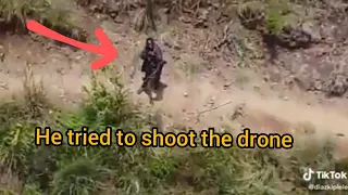 Drone Camera accidentally captures an armed bandit on Baringo Laikipia border