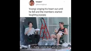 yoongi singing in soop made every one laugh heartly